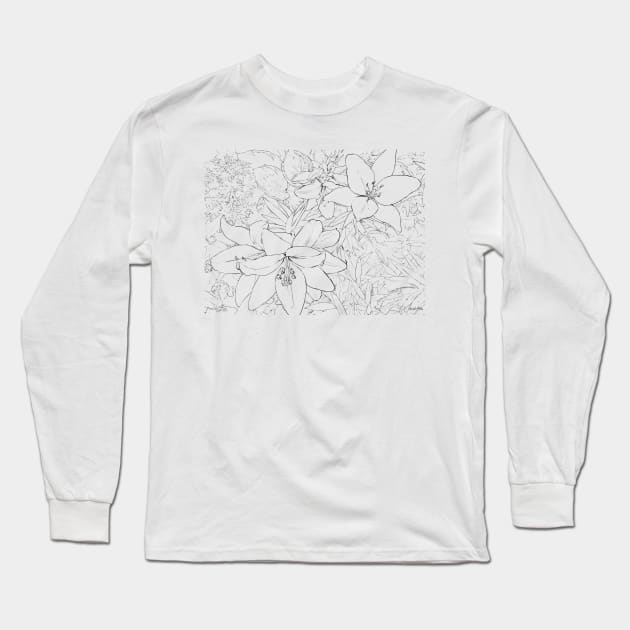 Asiatic Lilies Long Sleeve T-Shirt by WendiStrangFrost